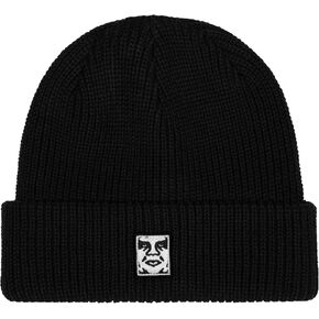 OBEY Men's MID ICON Patch Cuff Beanie Black