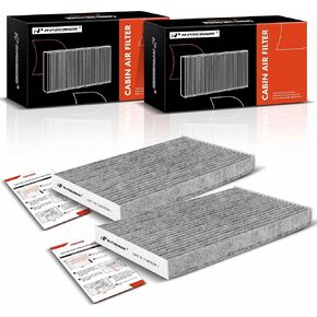 A-Premium 2-PC Cabin Air Filter with Activated Carbon Compatible with Chevrolet Corvette 2005-2019 & Cadillac XLR 2004-2009, Replace# 22862632