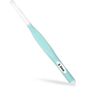 15mm Large Size Crochet with Ergonomiv Handle, Long Rubber Handle Crochet Hook, Knitting Giant Crochet Hooks for Chunky Yarn, Scarf, DIY, Wool Products(15mm)