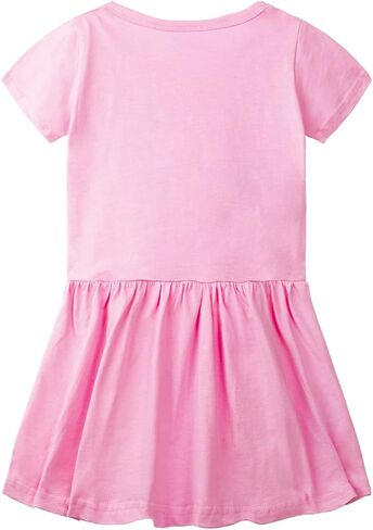 Mud Kingdom Little Girls Dresses Cotton Summer Holiday Cute Cat Dress Short Sleeve in Saudi Arabia
