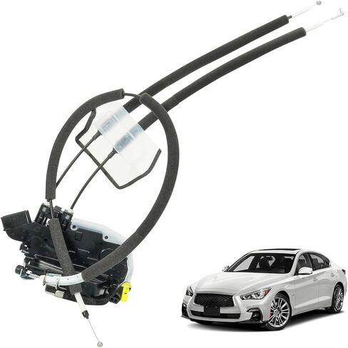 محرك قفل الباب جانب السائق متوافق مع إنفينيتي Q50، 2014-2020 # استبدال 80501-4HB0A مجموعة مزلاج الباب الأمامي الأيسر FL in Kuwait