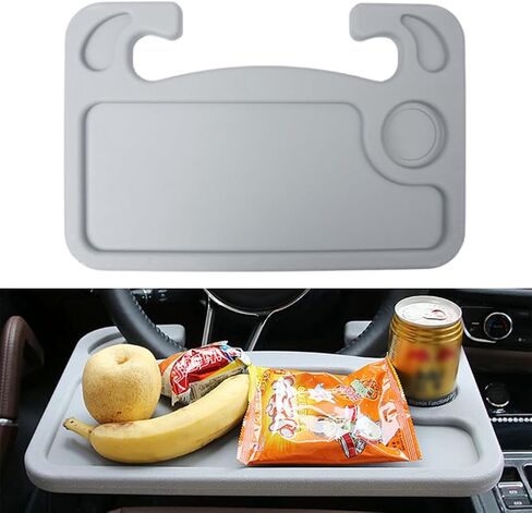 Steering Wheel Tray, Lightweight Food Drink Table for Car, Hook on Car Steer Wheel Table Tray Fit for Most Vehicles in Saudi Arabia