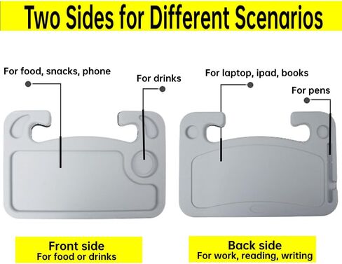 Steering Wheel Tray, Lightweight Food Drink Table for Car, Hook on Car Steer Wheel Table Tray Fit for Most Vehicles in Saudi Arabia