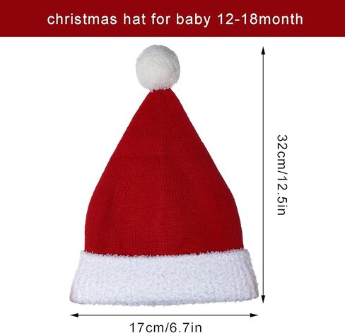 سانتا قبعة عيد الميلاد قبعة حمراء محبوكة لزي حفلة عيد الميلاد in Kuwait