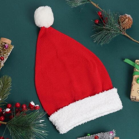 سانتا قبعة عيد الميلاد قبعة حمراء محبوكة لزي حفلة عيد الميلاد in Kuwait
