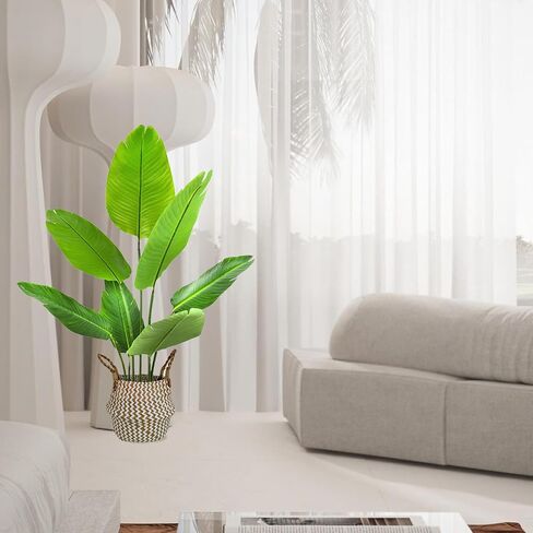 Little Artificial Bird of Paradise Plant Tree Plants Potted Faux for Indoor Outdoor Office Room Shop Decor (43 inch) in Saudi Arabia