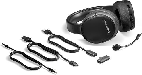سماعة الألعاب اللاسلكية SteelSeries Arctis 1 USB-C مع ميكروفون Clearcast قابل للفصل متوافق مع أجهزة الكمبيوتر الشخصية وPS4 وSwitch وLite وAndroid باللون الأسود (متجدد) in Saudi Arabia