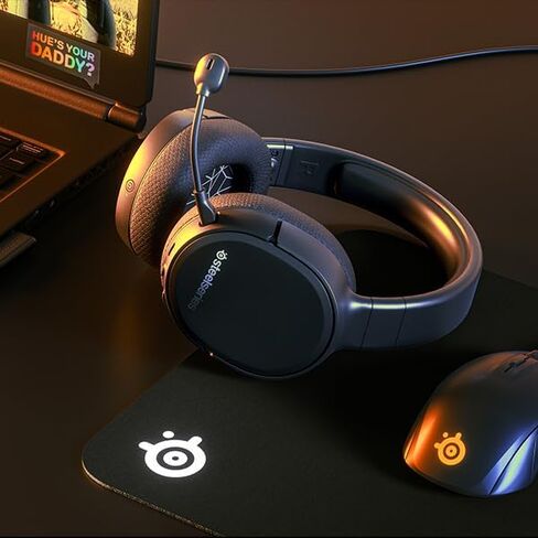سماعة الألعاب اللاسلكية SteelSeries Arctis 1 USB-C مع ميكروفون Clearcast قابل للفصل متوافق مع أجهزة الكمبيوتر الشخصية وPS4 وSwitch وLite وAndroid باللون الأسود (متجدد) in Saudi Arabia