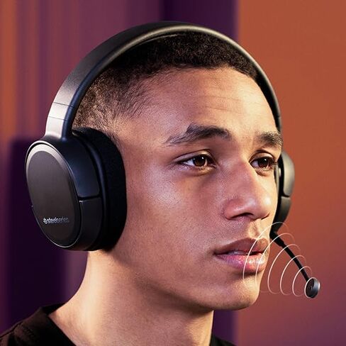 سماعة الألعاب اللاسلكية SteelSeries Arctis 1 USB-C مع ميكروفون Clearcast قابل للفصل متوافق مع أجهزة الكمبيوتر الشخصية وPS4 وSwitch وLite وAndroid باللون الأسود (متجدد) in Saudi Arabia