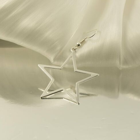 Simple Star Earrings for Women, Hollow Star Dangle Drop Earrings in Kuwait