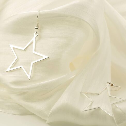 Simple Star Earrings for Women, Hollow Star Dangle Drop Earrings in Kuwait