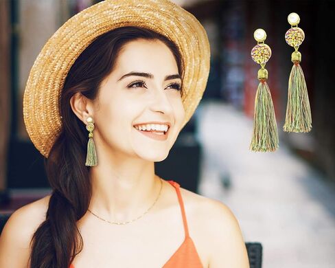 STORE INDYA Antique Ethnic Chandbali Drop Dangle Bollywood Fashion Earring (Blue) | Diwali Accessories | Fashion earrings in Kuwait