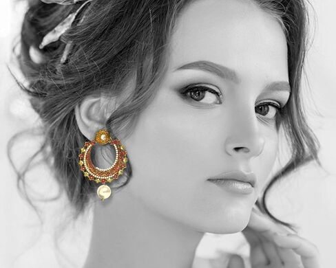 STORE INDYA Antique Ethnic Chandbali Drop Dangle Bollywood Fashion Earring (Blue) | Diwali Accessories | Fashion earrings in Kuwait