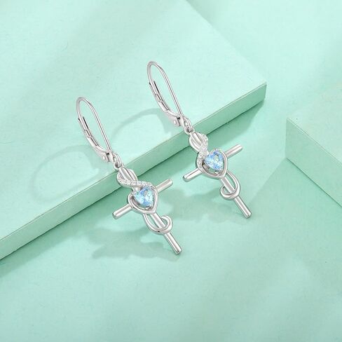 Starchenie Women's Note Cross Earrings Sterling Silver Treble Clef Leverback Earring Music Note Jewelry for Music Lover in Kuwait