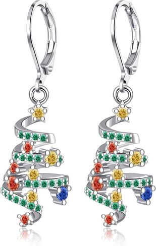 Christmas Earrings Christmas Tree/Snowflake Earrings for Women Dangle Leverback Christmas Holiday Winter Xmas Jewelry for Women in Kuwait