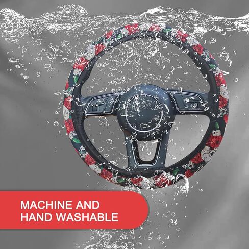 قطعة واحدة من غطاء عجلة قيادة السيارة، 38 سم/15 بوصة، واقي عجلة قيادة السيارة، ديكور رائع لعجلة قيادة السيارة، عالمي لمعظم السيارات (متعدد الألوان #6) in Kuwait