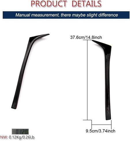 2PCS Side Roof Spoilers for Volkswagen VW Golf 7 MK7 7.5 2014-2018 Rear Wing Side Roof Spoiler Lip Window Decoration Deflectors Golf 7 Accessories Non for GTI R in Kuwait