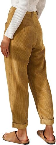ZAFUL Women's Corduroy Casual Jogger Sweatpants with Pockets Relaxed Straight Fit in Saudi Arabia