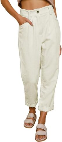 ZAFUL Women's Corduroy Casual Jogger Sweatpants with Pockets Relaxed Straight Fit in Saudi Arabia