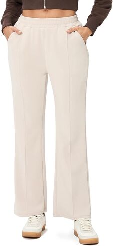 Women's Modal Wide Leg Pants with Pockets Soft High Waist Lounge Flared Sweatpants for Casual Travel Work in Saudi Arabia