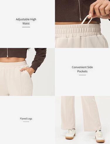 Women's Modal Wide Leg Pants with Pockets Soft High Waist Lounge Flared Sweatpants for Casual Travel Work in Saudi Arabia