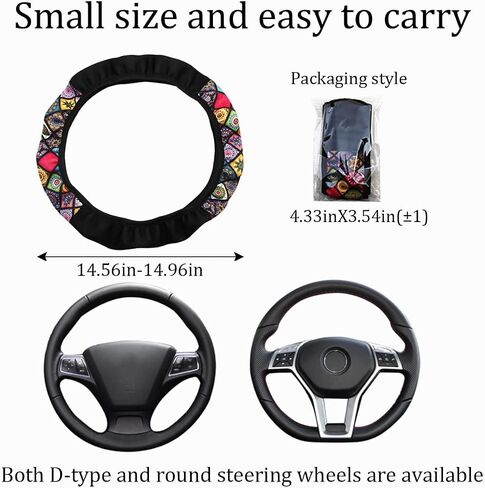 BESULEN Car Steering Wheel Cover, Soft Breathable Anti-Slip Auto Steering Wheel Protector Fit 15 Inch, Universal Vehicle Interior Accessories for Cars, SUVs, Trucks, and Vans (Pink) in Saudi Arabia