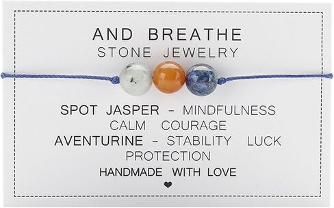 Healing Chakra Amethyst Crystal Beaded Bracelet with Wish Card Adjustable Spiritual Anxiety Relief Reiki Stone Braide String Bracelet for Women Yoga Meditation Jewelry Gifts in Kuwait
