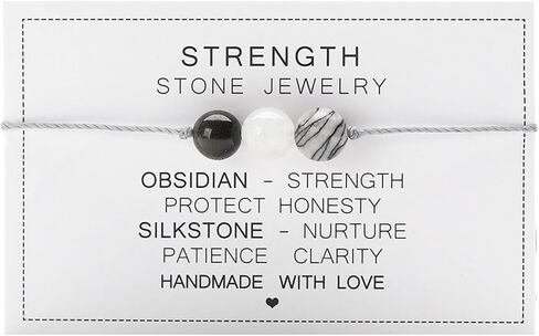 Healing Chakra Amethyst Crystal Beaded Bracelet with Wish Card Adjustable Spiritual Anxiety Relief Reiki Stone Braide String Bracelet for Women Yoga Meditation Jewelry Gifts in Kuwait