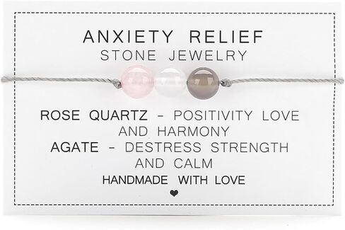 Healing Chakra Amethyst Crystal Beaded Bracelet with Wish Card Adjustable Spiritual Anxiety Relief Reiki Stone Braide String Bracelet for Women Yoga Meditation Jewelry Gifts in Kuwait