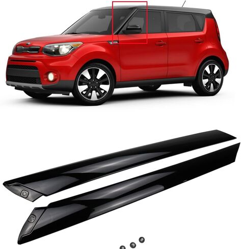 عمود زخرفة الزجاج الأمامي LH RH 2P متوافق مع 2014-2018 Kia Soul، OE 86170B2000 & 86180B2000 C in Kuwait