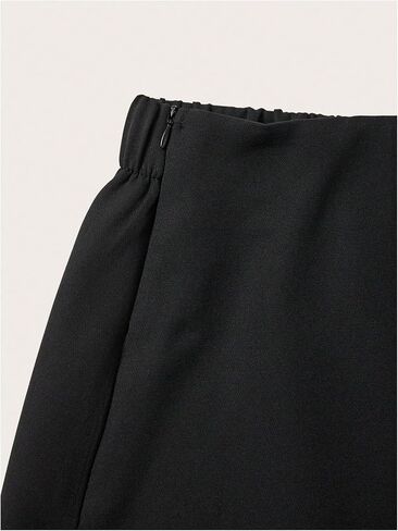 MakeMeChic Women's Plus Size Summer Elastic High Waist Drawstring Asymmetrical Zipper Mini Skirt in Saudi Arabia