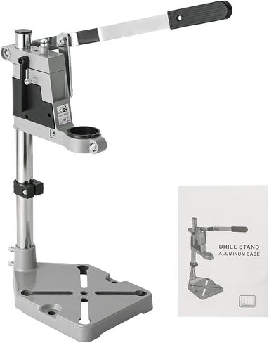 DASBET Universal Drill Press Stand | Adjustable Electric Bench Clamp Support Tool for Hand Drill Double Hole Workstation with Aluminum Base Portable Drill Press Table for Workbench Repair in Saudi Arabia