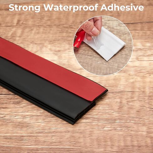 Door Draft Stopper Under Door Sweep - Ohuhu 2 Pack 37" L x 1-4/5"W Door Draft Blocker Weather Stripping for Exterior Interior Doors Door Seal Gap Filler Bottom Dust Noise Insulation Draft Guard-White in Saudi Arabia