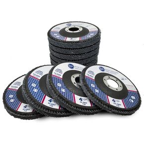 Benchmark Abrasives 4-1/2" x 7/8" Premium High-Density Jumbo Zirconia Type 29 Flap Discs for Sanding, Stock and Rust Removal, Finishing, Grinding, Deburring (100 Pack) - 80 Grit