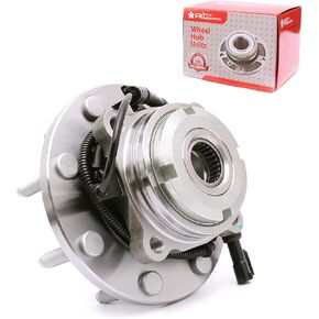 FKG 515056 Front Wheel Bearing Hub Assembly fit for 2003-2004 Ford F-250 F-350 Super Duty (SRW, Fine Threads, 4x4 w/ABS Only), 2003-2005 Ford Excursion (SRW, Fine Threads, 4x4 w/ABS Only)