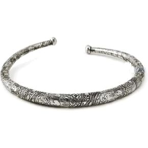 Designer Statement Atnique Silver Oxidized Indian Afghani Banjara Gypsy Boho Hasli Choker Style Necklace Jewelry