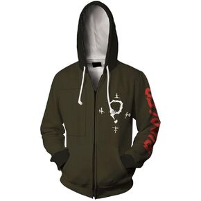 Question Mark Jacket Coat Edward Nygma Cosplay Pullover Riddler Zip up Hoodie Costume Sweatshirt