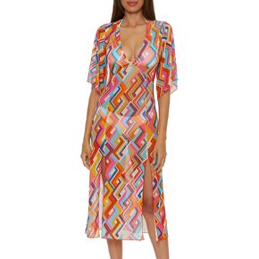 BECCA Las Palmas Mesh Dress, Plunge V-Neck, Casual, Beach Cover Ups for Women