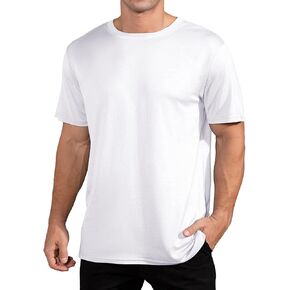 QUALFORT Men's Bamboo Viscose T-Shirts Crewneck Undershirt