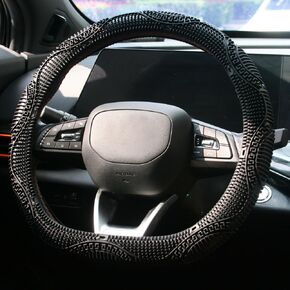 SEGADEN Massage Grip Soft Silicone Car Steering Wheel Cover Universal Anti-Slip Design 13-16 inch Protective Case Black