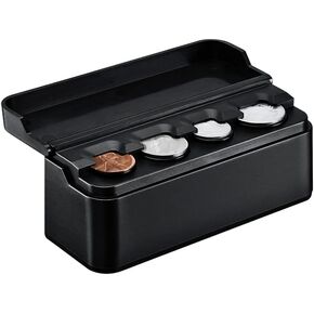VARGTR Universal Coin Case Storage Box Holder - Car Coin Change Organizer