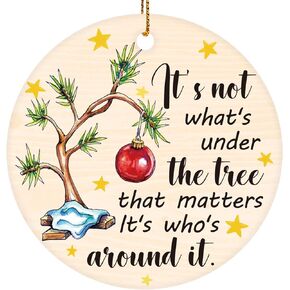 2024 Christmas Ornaments, Christmas Tree Decorations Ornaments, Christmas Ornament Gifts for Family, Sister, Friend, Under Tree Christmas Ceramic Ornaments.