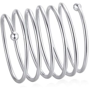 Silvora 925 Sterling Silver Stackable Ring Knuckle Ring Full Finger Ring Women's Stacking Midi Finger Rings,Adjustable Open Ring for Women