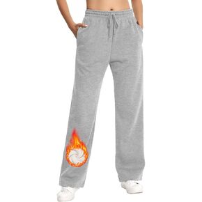 Athletic Sweat Pants for Women Fleece Drawstring Sweatpants Straight Leg Pants with 4 Pockets 31’’ Inseam