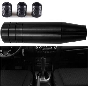 AUCELI Heavy Weighted Shift Knob, 5 Inch Long Car Gear Stick Shifter Head, Aluminum Shifting Lever Handle with 3 Adapters, Compatible with Most Manual Buttonless Automatic Transmissions