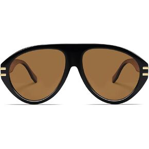 VANLINKER Oversized Retro Aviator Sunglasses Womens Mens Polarized Trendy 70s Vintage Sun Glasses VL9810