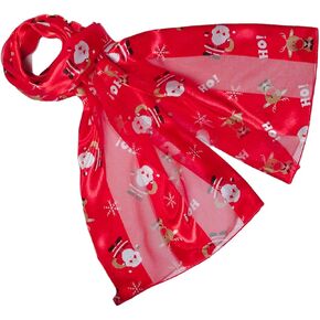 Ho Ho Santa Reindeer Christmas Holiday Scarves with Gift Box Option