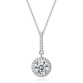925 Sterling Silver Cubic Zirconia Pendant Necklace Fashion Hypoallergenic Jewelry Gifts For Women