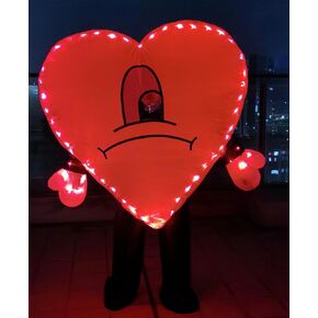 Adult Red Love Heart Inflatable Costumes Valentine's Day Gift Funny Costumes for Man Holiday Outfit Playwear