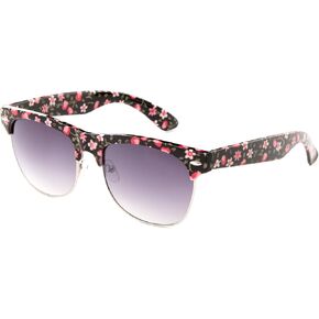Newbee Fashion Floral Design Flower Art Semi-Rimmed Unique Love Women Spring Fashion Sunglasses